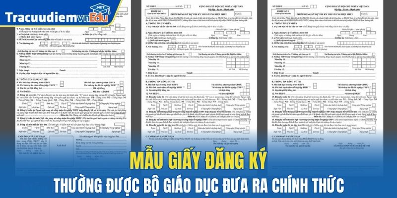 Mẫu giấy đăng ký thường được bộ Giáo dục đưa ra chính thức