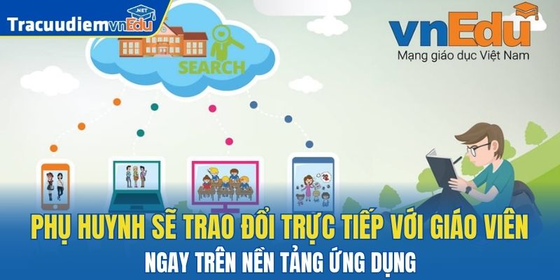 Phụ huynh sẽ trao đổi trực tiếp với giáo viên ngay trên nền tảng ứng dụng